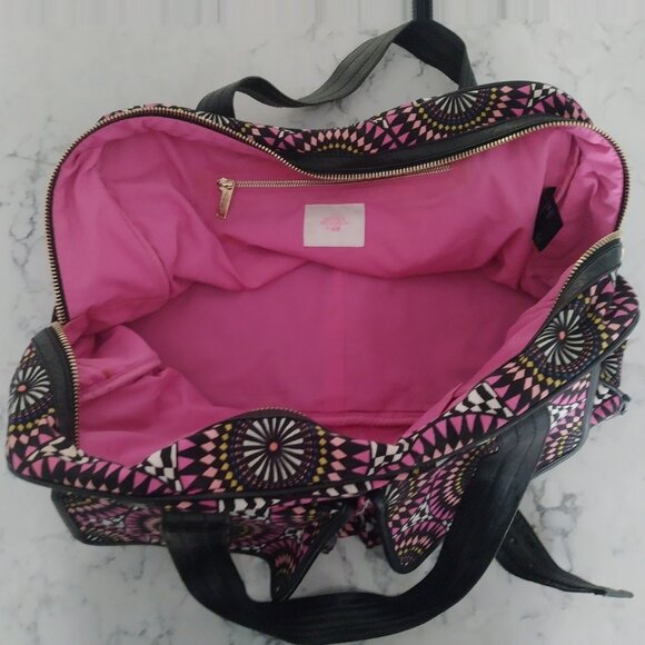 Matthew Williamson for H&M 2009 travel duffle bag, pink and black - Picture 5 of 14